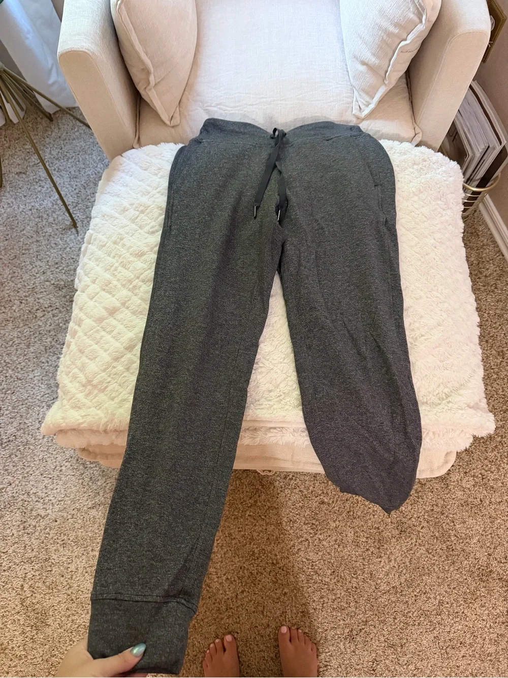 Lululemon Athletica Charcoal Gray Drawstring Joggers